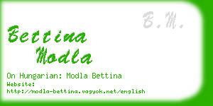 bettina modla business card